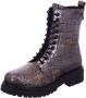 Laza i Alize leren veterboots met slangenprint goud - Thumbnail 7