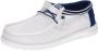 HEYDUDE Wally Letterman Heren Instappers White Blue - Thumbnail 7
