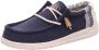 HEYDUDE Wally Break Stitch Heren Instappers Navy Blauw HD40015 - Thumbnail 4