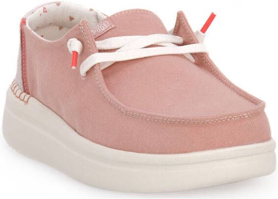Hey Dude HEYDUDE Wendy Rise Veterschoenen roze Canvas Dames - Foto 6