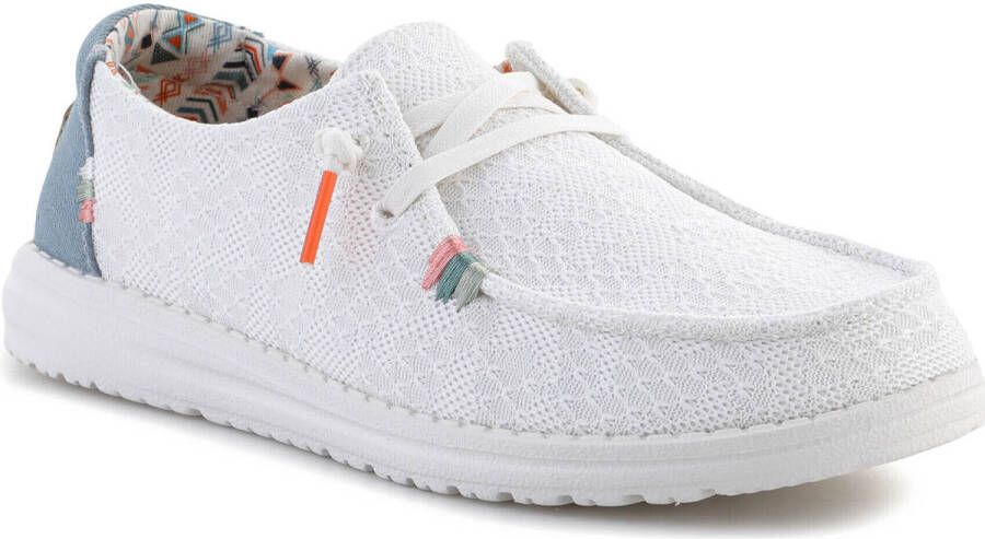 Hey Dude HEYDUDE Wendy Dames Instappers Boho White Crochet | Wit | Canvas - Foto 13