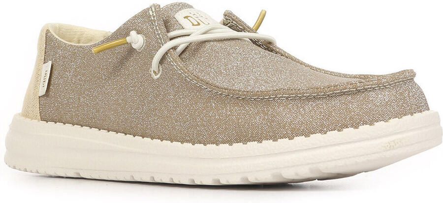HeyDude Women's Wendy Metallic Sparkle Sneakers beige - Foto 4