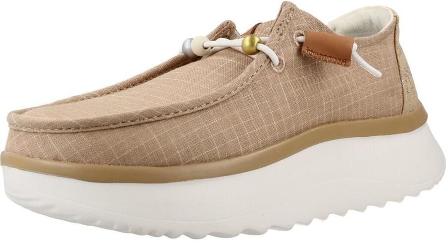 Hey Dude Kleurrijke Mesh Wig Sneakers Brown Dames - Foto 3