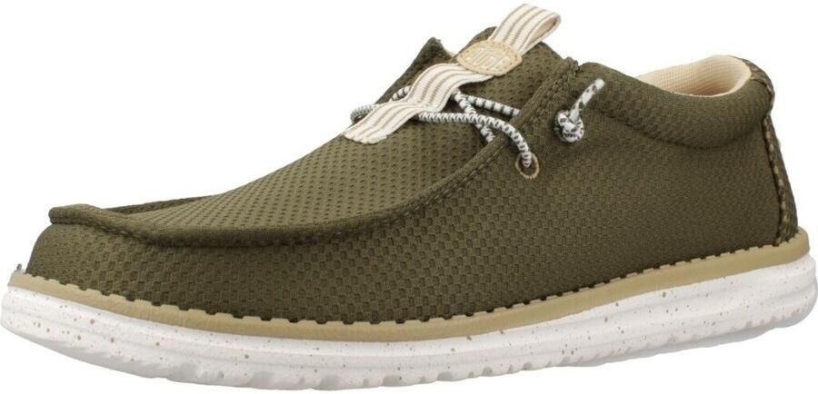 HEYDUDE Lage Sneakers Wally Mesh Neutrals Wntgrn