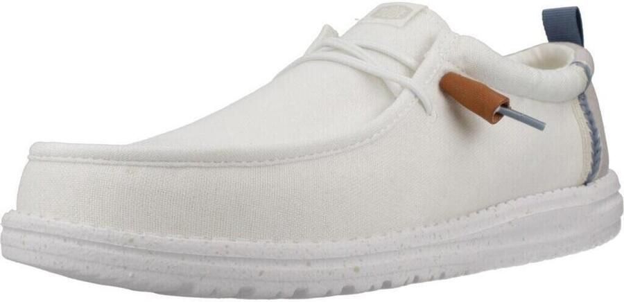 Hey Dude HEYDUDE Wally Craft Linen Heren Instappers White Stone Grey - Foto 3