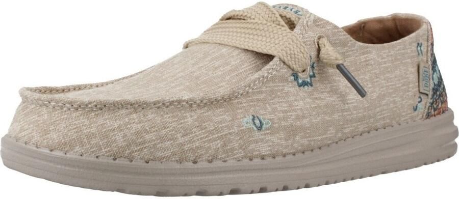 Hey Dude HEYDUDE Wendy Flora Dames Instappers Sunflower Beige - Foto 6