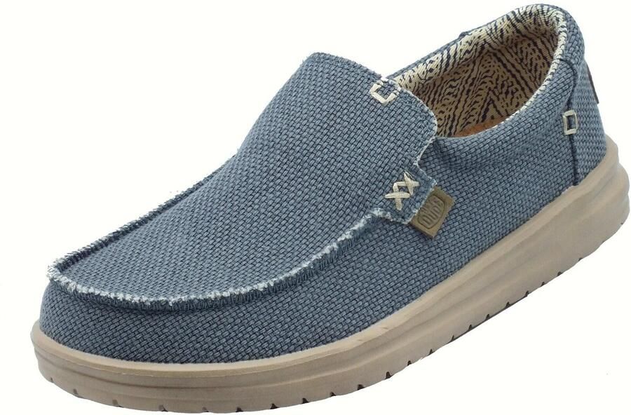 HEYDUDE Instappers Heren Mikka Braided Maat: 43 Materiaal: Textiel Kleur: Blauw - Foto 5