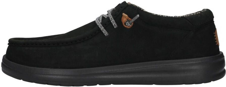 Hey Dude Wally Grip Craft Leather Zwart Instappers Heren - Foto 6