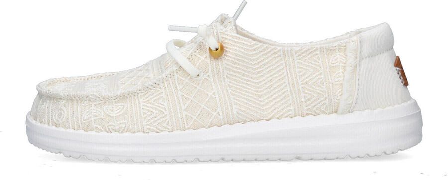 Tamaris HEYDUDE Wendy Crochet Lace Dames Instappers White Gold - Foto 4