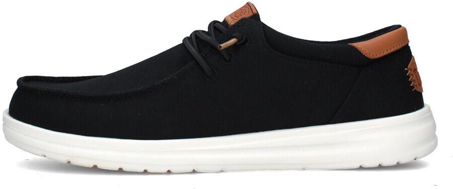 HeyDude Paul Canvas Sneakers zwart wit