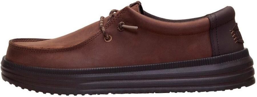 HEYDUDE Mocassins 45847 REV TUMBLED LEATHER-2OK SHAVED CHOCOLATE TORTE