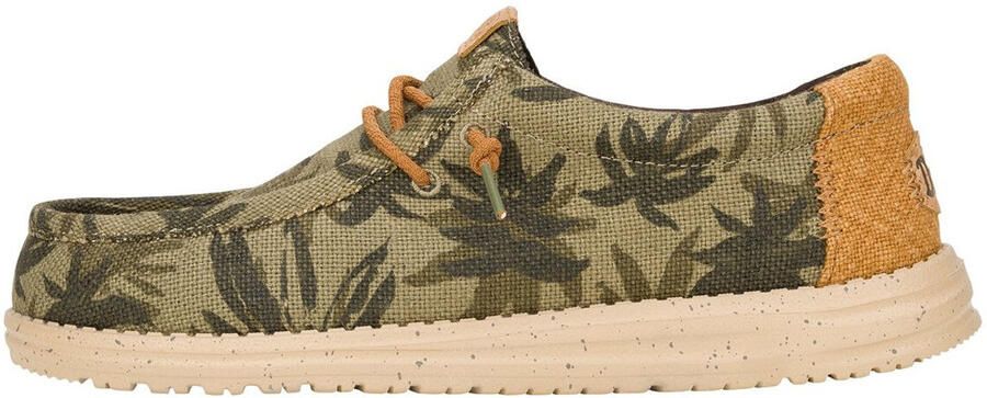 HEYDUDE Wally Palm Jute Heren Instappers Burnt Olive Ginger Brown - Foto 7