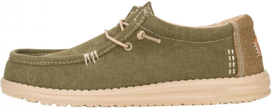 HeyDude Wally Workwear Sneakers groen irish cream