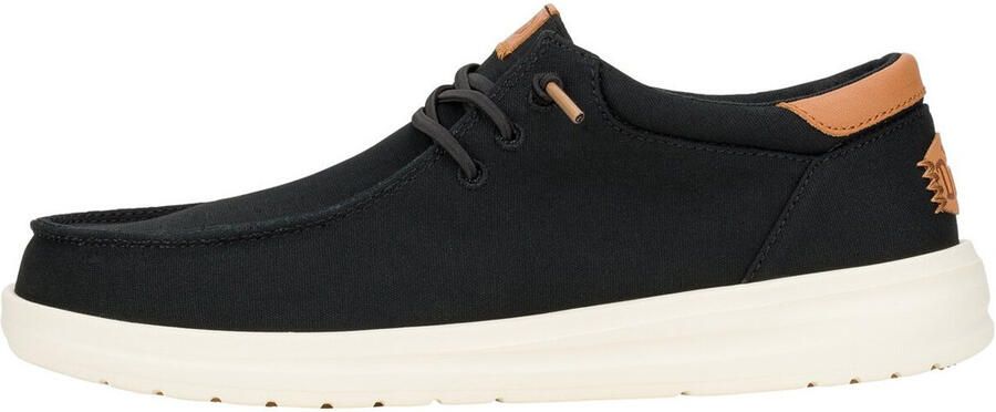 HeyDude Paul Canvas Sneakers zwart wit - Foto 4