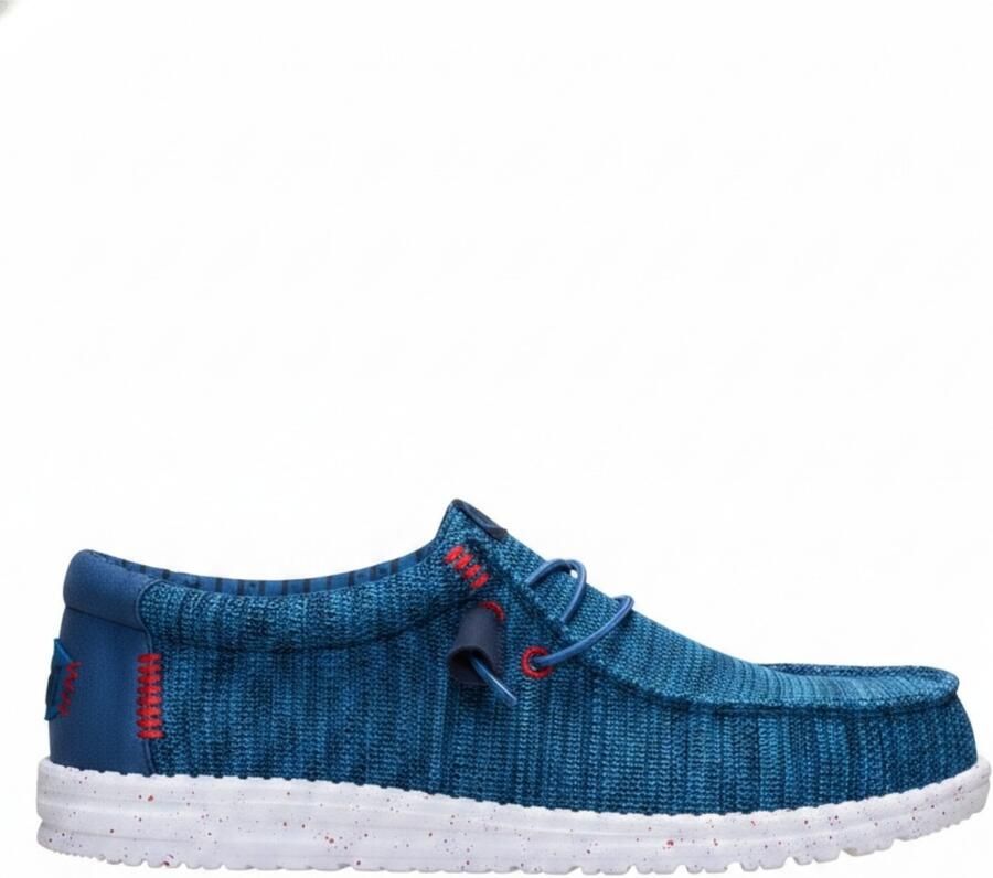 HEYDUDE Wally Stretch Sox Heren Instappers Ensign Blue Multi - Foto 2