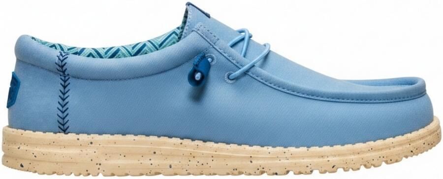 Hey Dude Wally Stretch Canvas Mannen Blauw Sneakers - Foto 2