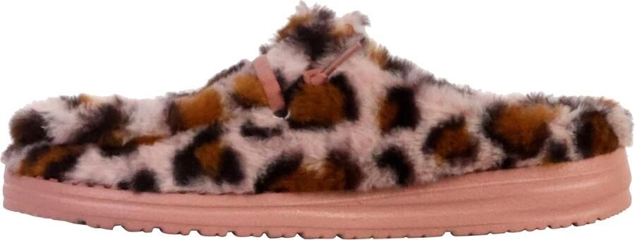 Hey Dude HEYDUDE Wendy Slipper Leo Fur Dames Pantoffels Pink Multi