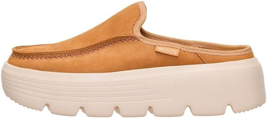 HEYDUDE Slippers 45165 AUSTIN EDGE LEATHER-265 TAN