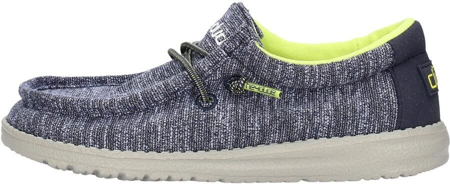 Hey Dude HEYDUDE Wally Youth Instappers Stretch Navy | Blauw | Textiel - Foto 4