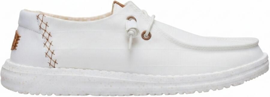 HeyDude Women's Wendy Chambray Grid Sneakers grijs wit