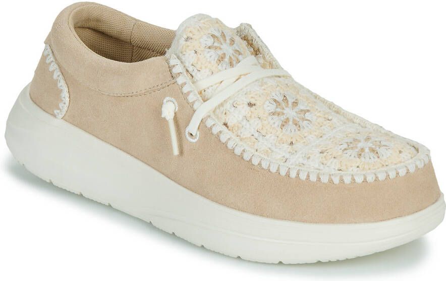 HEYDUDE Instappers Wendy COMF Suede Crochet
