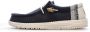 HEYDUDE Wally Break Stitch Heren Instappers Navy Blauw HD40015 - Thumbnail 4