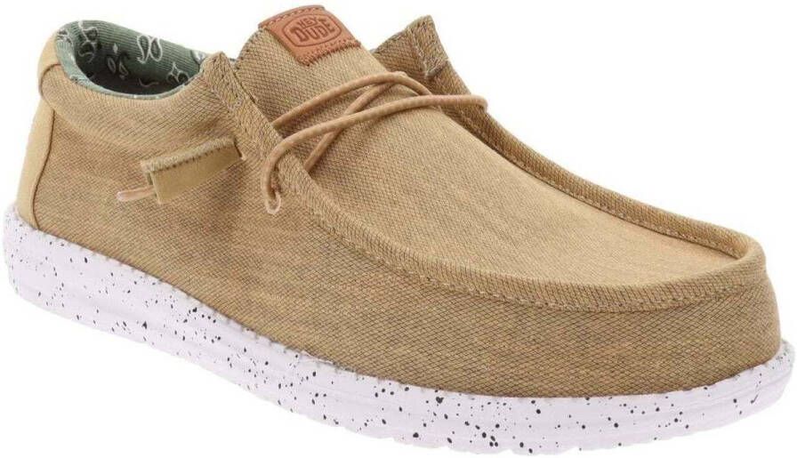 HEYDUDE Instappers Wally Washed Canvas HD40296-267 Bruin - Foto 4