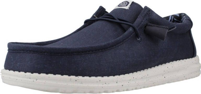 Hey Dude Canvas Schoenen Wally Natuurlijk Blue Heren - Foto 5