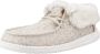 Hey Dude Fold Stitch Cozy Laced Shoes Beige Dames - Thumbnail 3