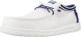HEYDUDE Wally Letterman Heren Instappers White Blue - Thumbnail 3