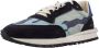 Hidnander Indigo Camo Slip-On Sneakers Blue Heren - Thumbnail 3