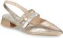 Hispanitas Gouden Metallic Ballet Flats Vrouwen Yellow Dames - Thumbnail 3