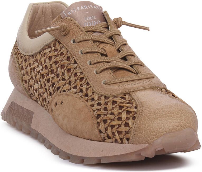 Hispanitas RHV264741 Sneakers Beige Leer en Mesh Dames Beige - Foto 2