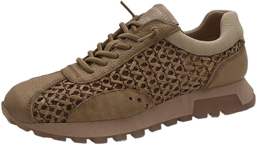 Hispanitas Bruine leren bolero-sneakers - Foto 4