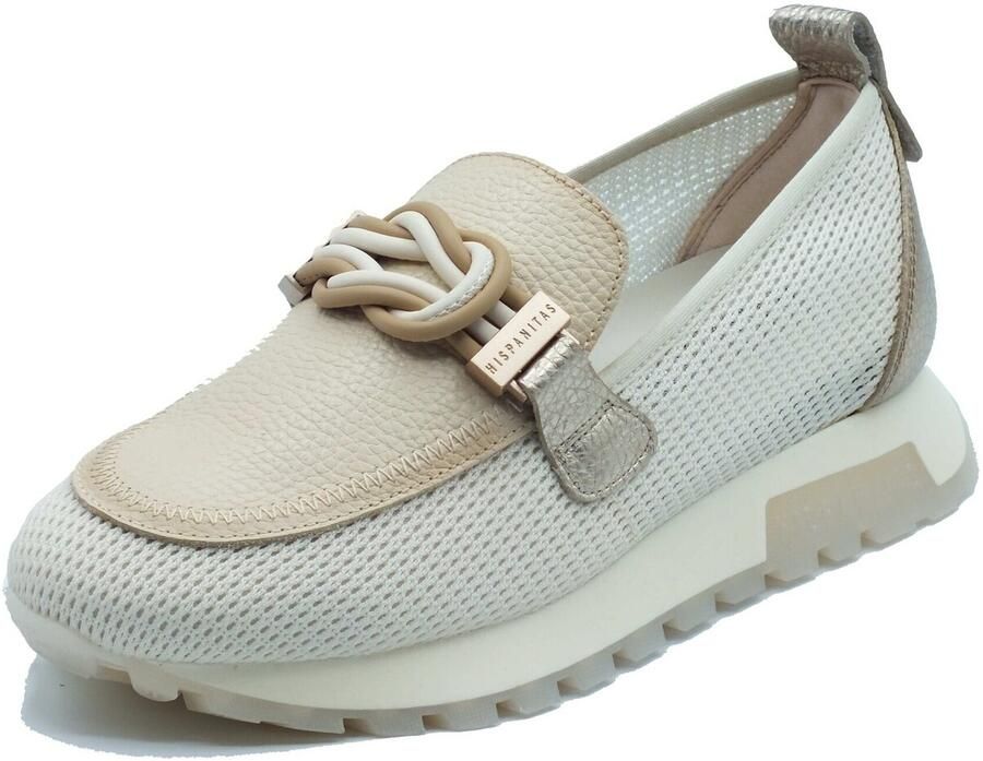 Hispanitas Formentera beige leren mocassins - Foto 2