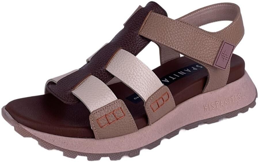 Hispanitas Boleromet leren sandalen bruine bandjes - Foto 3