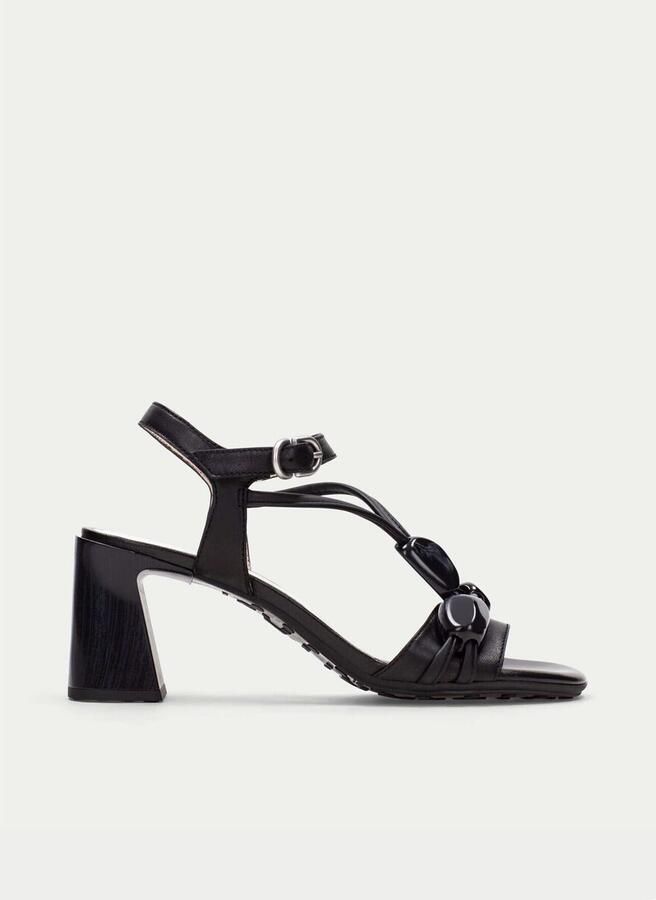 Hispanitas Soho Leren Sandalen Zwart Ornament - Foto 2