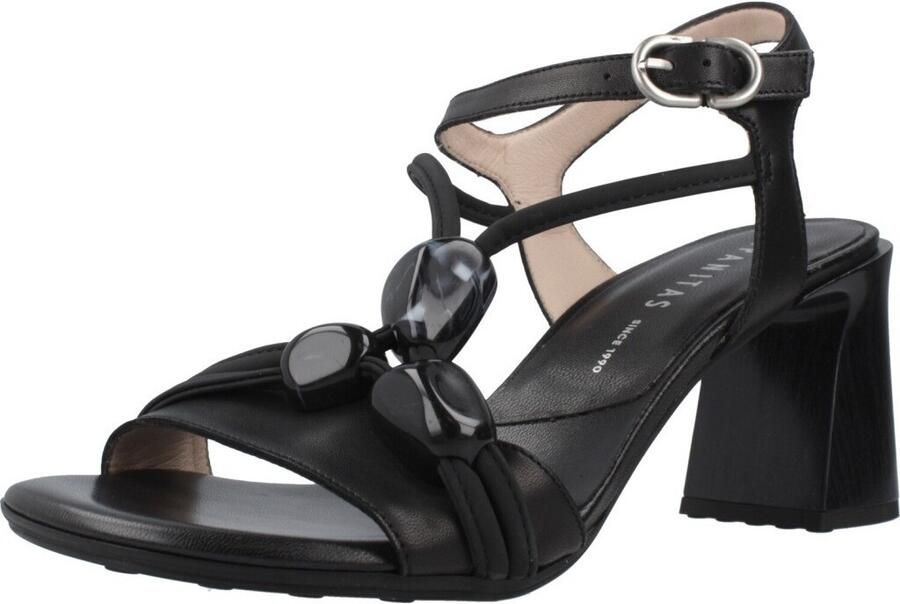 Hispanitas Soho Leren Sandalen Zwart Ornament - Foto 4