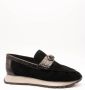 Hispanitas Zwart velours leren mocassins - Thumbnail 2