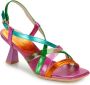 Hispanitas Multi Color Leren Jurk Sandalen Multicolor Dames - Thumbnail 4