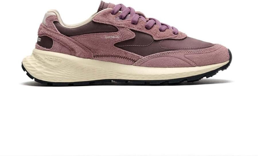HOFF City MK II furry collection leren sneakers aubergine - Foto 4
