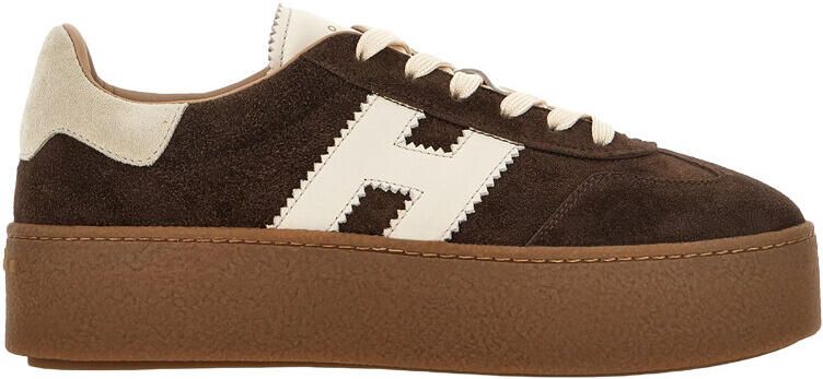 HOGAN Lage Sneakers Dames H681 Allacciato H 39 5 Suède Bruin
