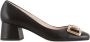 Högl Elegante Horsebit Pumps met Midi Blokhakken Black Dames - Thumbnail 2