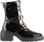 Högl Zwarte Biker Booties Dames Enkellaarzen Black Dames - Thumbnail 3