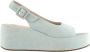 Högl Blauwe Suède Sleehak Sandalen Blue Dames - Thumbnail 2