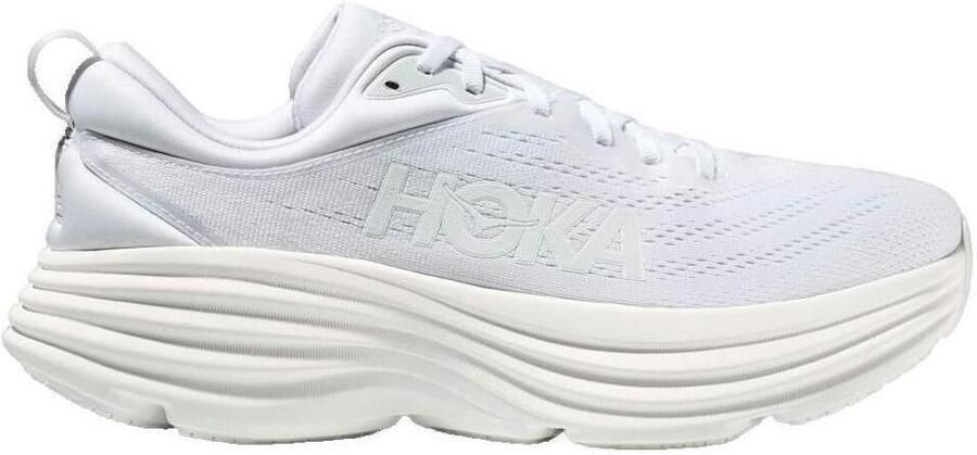 HOKA Bondi 8 Hardloopschoenen Regular grijs wit - Foto 3