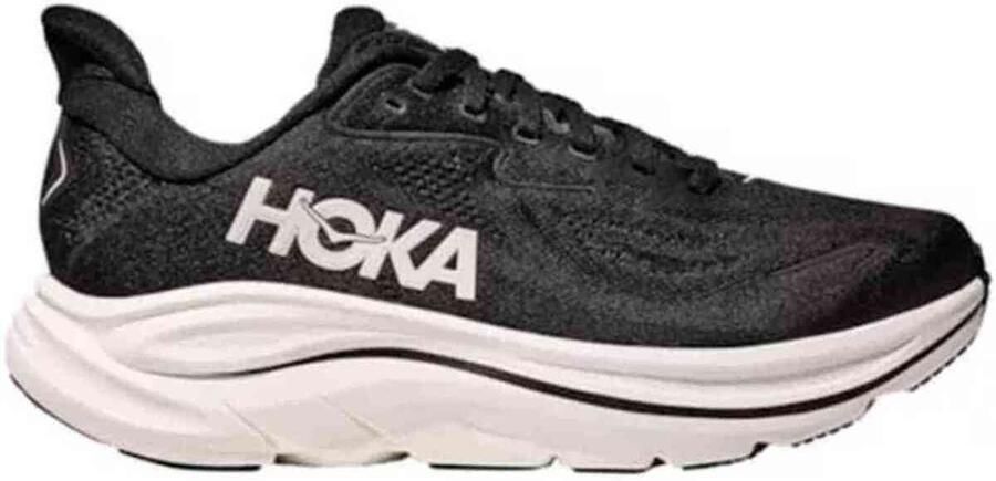 Hoka One Zwarte Sneakers met Dubbele Vetersluiting