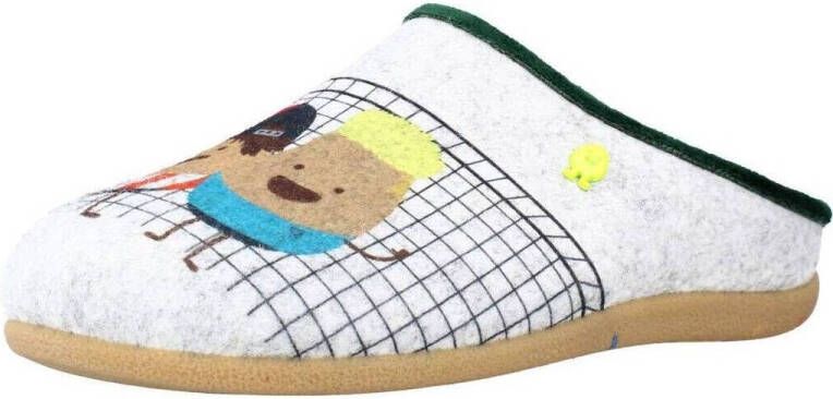 Hot Potatoes pantoffels met printopdruk grijs groen Textiel Printopdruk 39 - Foto 13