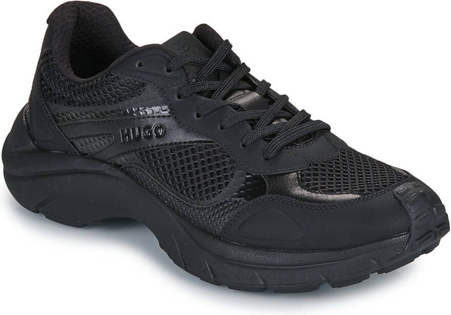 HUGO Sneakers met vetersluiting en labeldetail