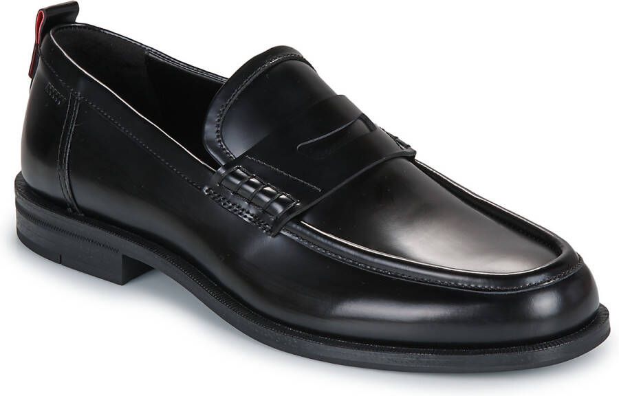 HUGO Loafers van leer met pennyloaferboordjes model 'VARIAN'